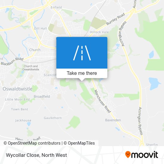 Wycollar Close map