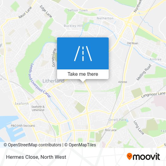 Hermes Close map