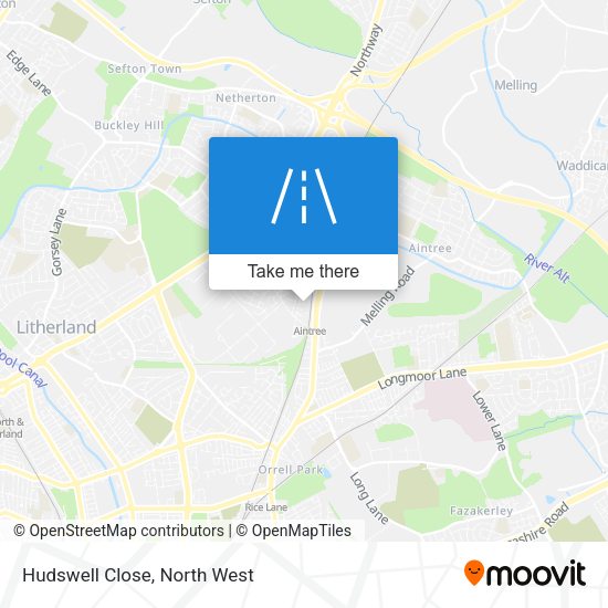 Hudswell Close map