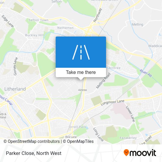 Parker Close map