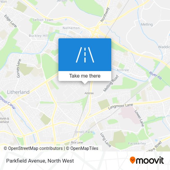 Parkfield Avenue map