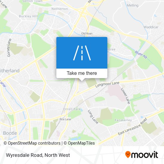 Wyresdale Road map