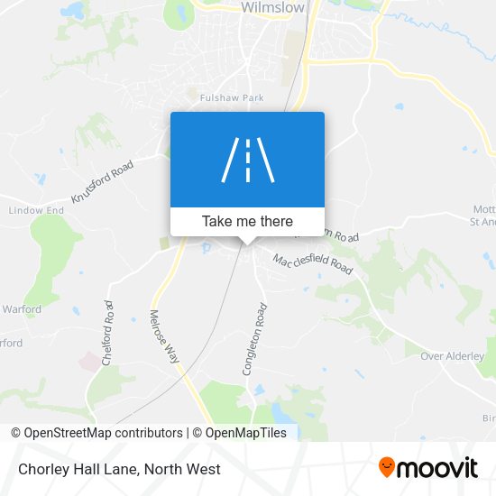 Chorley Hall Lane map