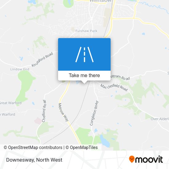 Downesway map