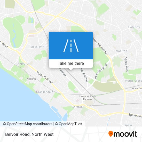 Belvoir Road map