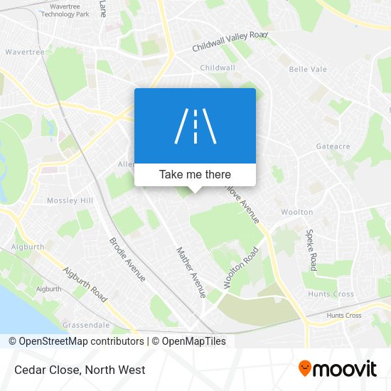 Cedar Close map