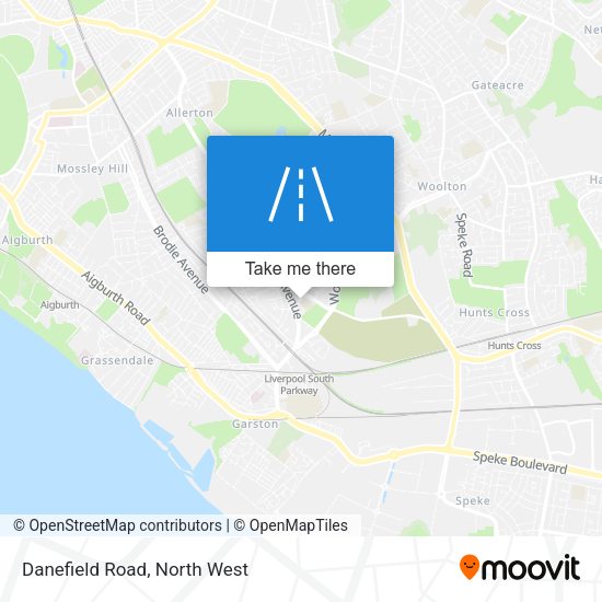 Danefield Road map