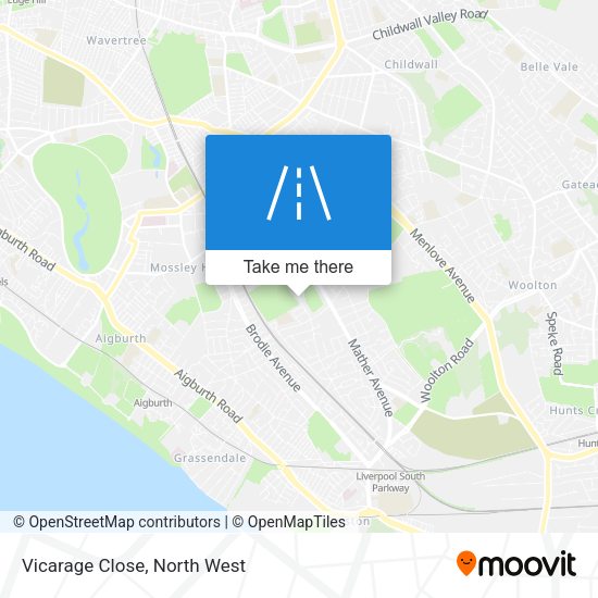 Vicarage Close map