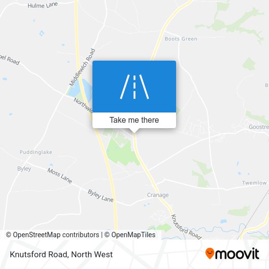 Knutsford Road map