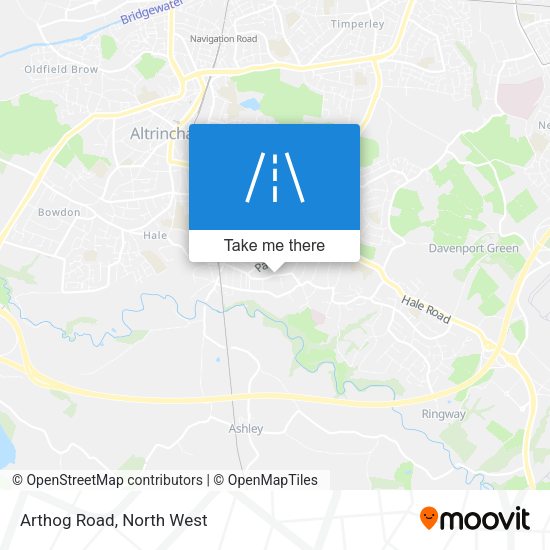 Arthog Road map