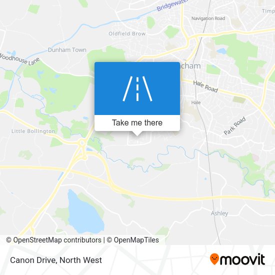 Canon Drive map