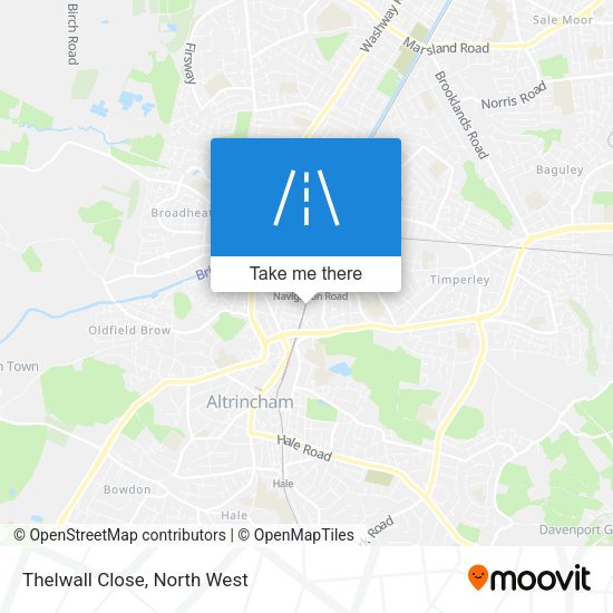 Thelwall Close map