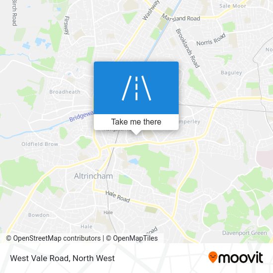 West Vale Road map
