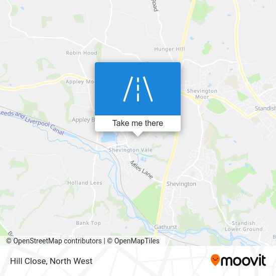 Hill Close map