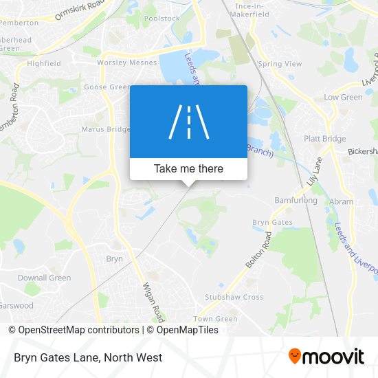 Bryn Gates Lane map