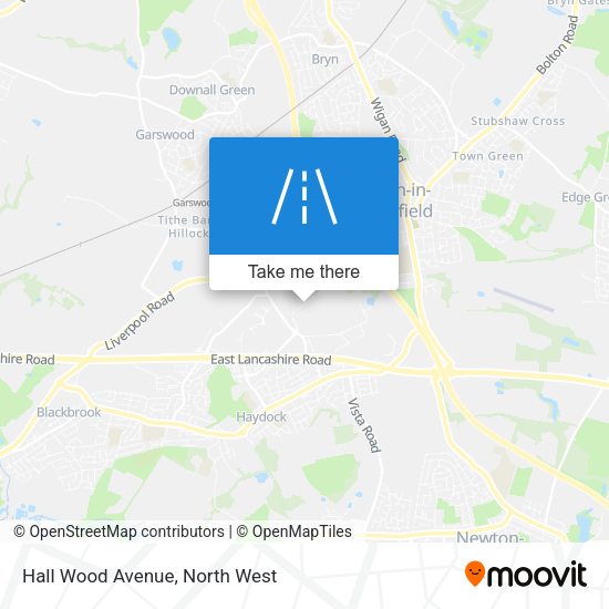 Hall Wood Avenue map