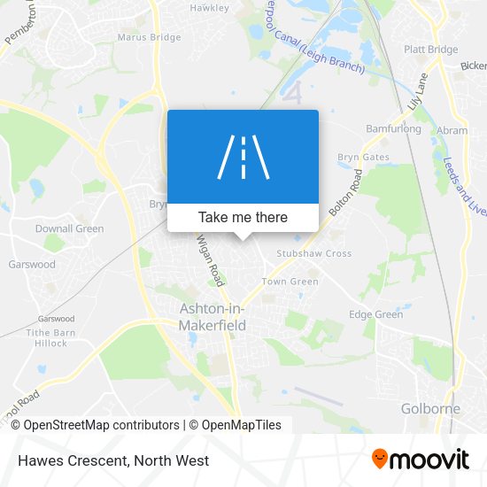 Hawes Crescent map