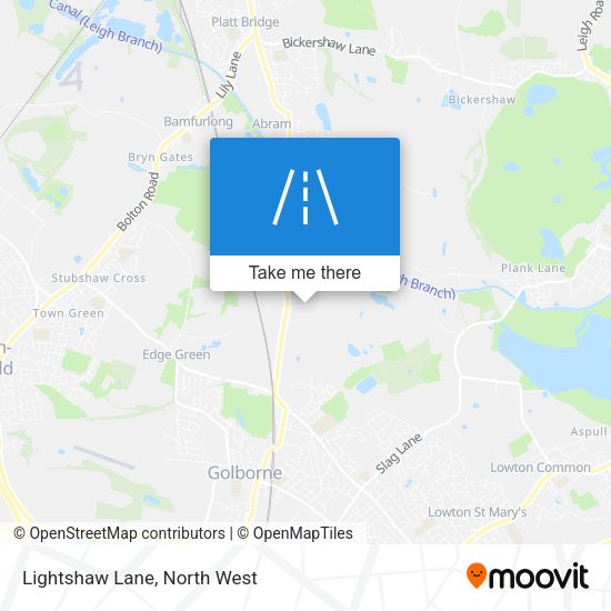 Lightshaw Lane map