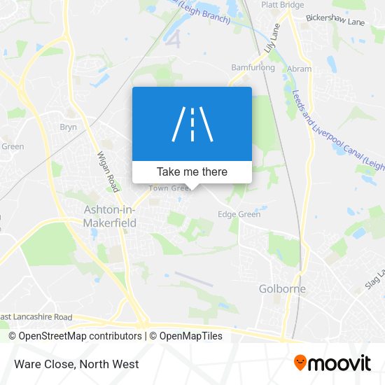 Ware Close map