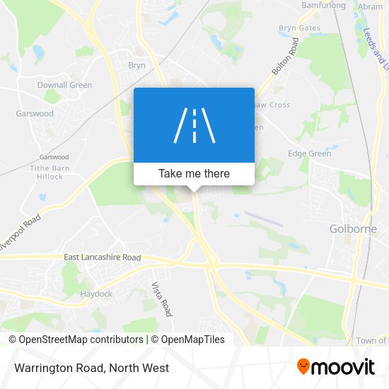 Warrington Road map