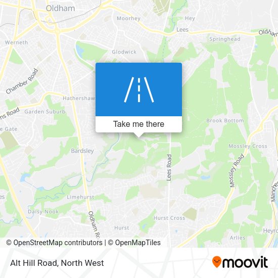 Alt Hill Road map