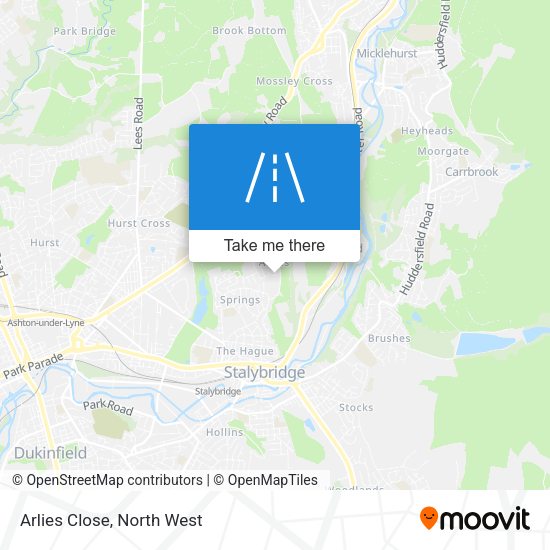 Arlies Close map