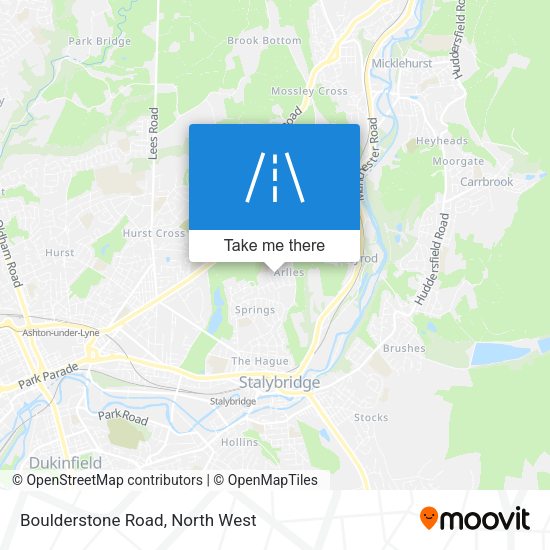 Boulderstone Road map
