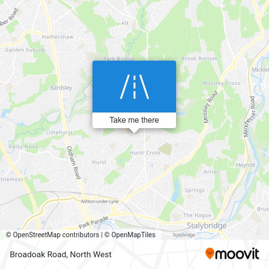Broadoak Road map
