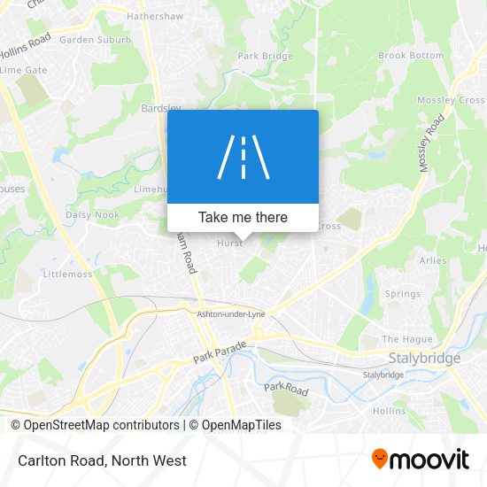 Carlton Road map