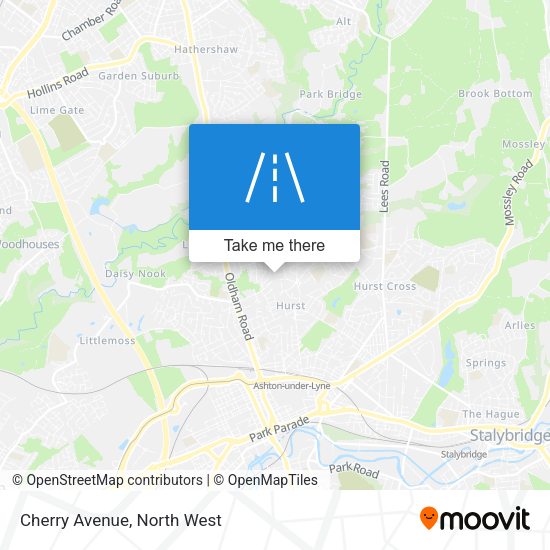 Cherry Avenue map