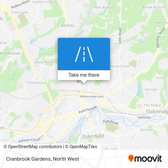 Cranbrook Gardens map