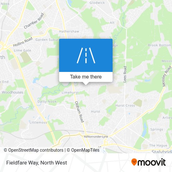 Fieldfare Way map