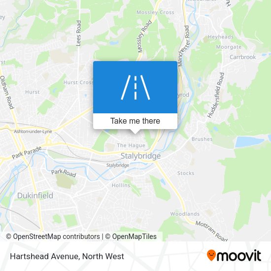 Hartshead Avenue map