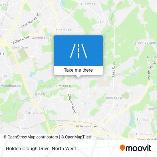 Holden Clough Drive map
