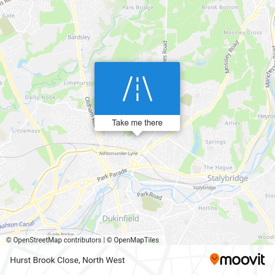 Hurst Brook Close map