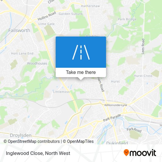 Inglewood Close map