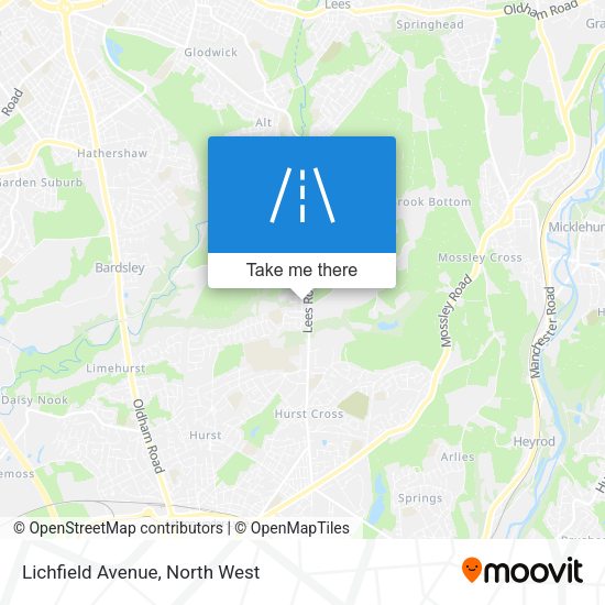 Lichfield Avenue map