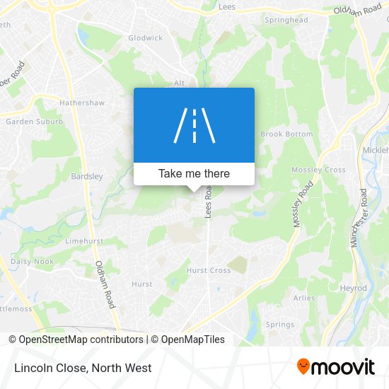 Lincoln Close map