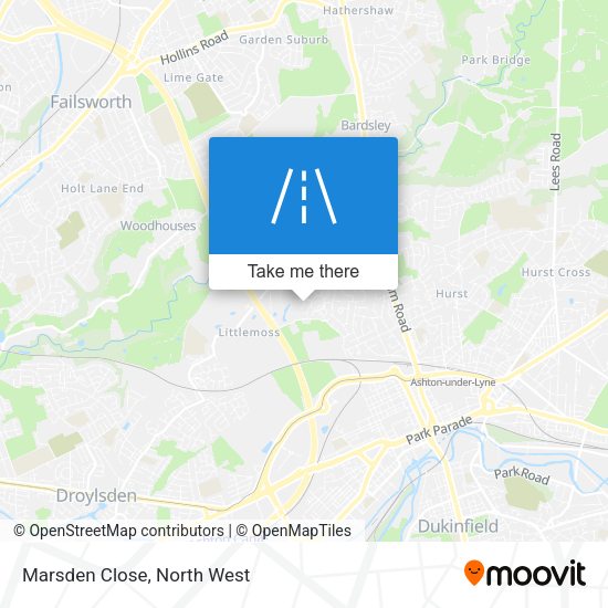 Marsden Close map