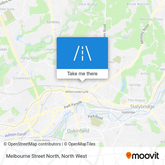 Melbourne Street North map