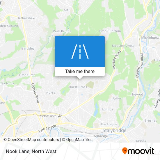 Nook Lane map