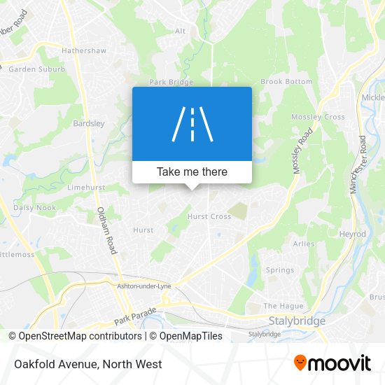 Oakfold Avenue map