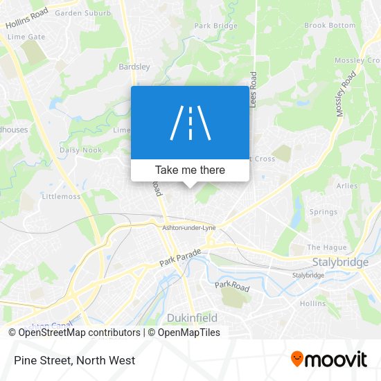 Pine Street map