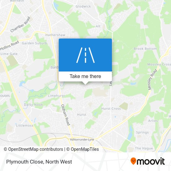 Plymouth Close map