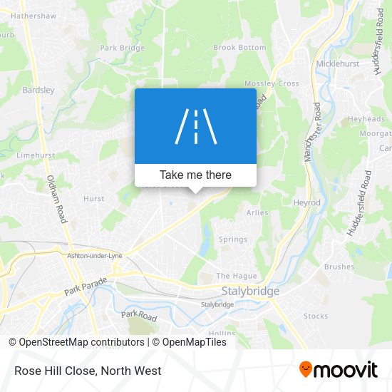 Rose Hill Close map