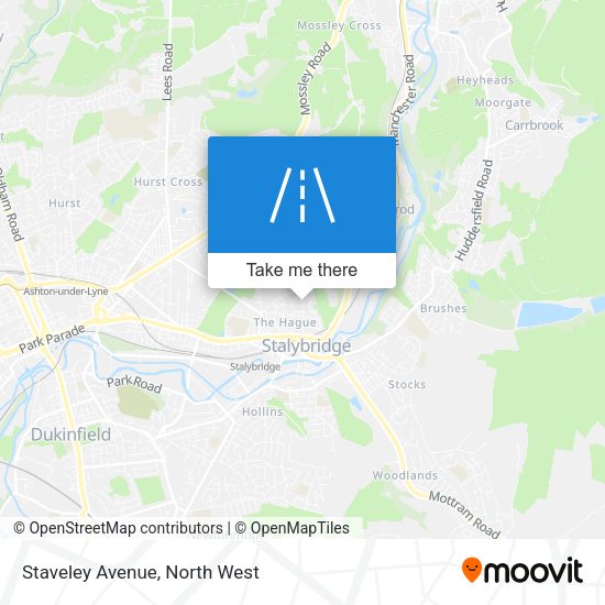Staveley Avenue map