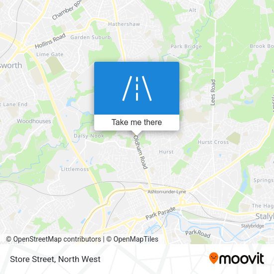 Store Street map