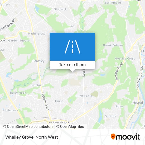 Whalley Grove map