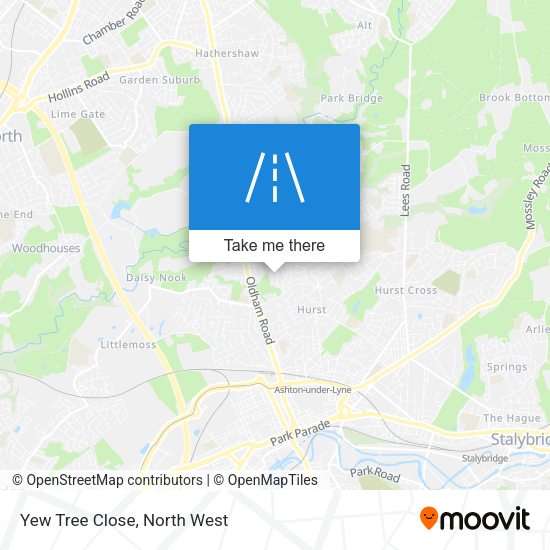 Yew Tree Close map