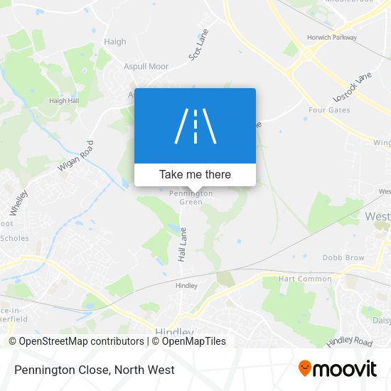 Pennington Close map